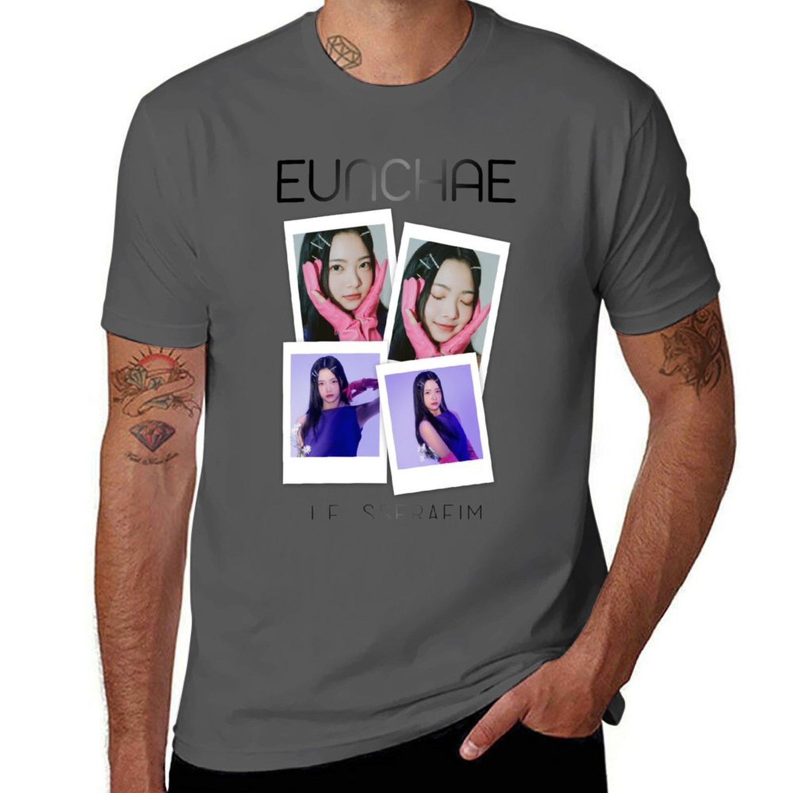 

LE SSERARIM- Eunchae T-Shirt cotton t shirt pack t shirts for man graphic vintage T-Shirt 4XL
