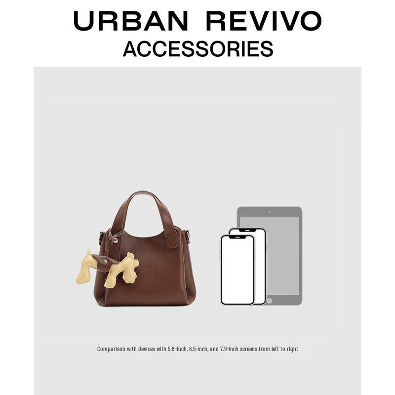 URBAN REVIVO Retro Dog Charm Shoulder Bag