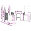 Garden Chairs 2 Pcs. Adjustable with Table Beige Poly Rattan