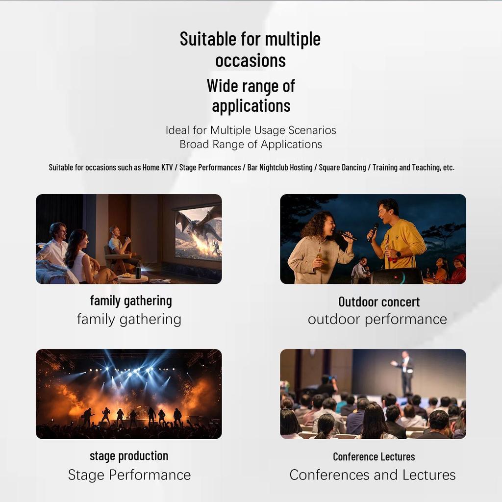 Dual Wireless Microphone System for Home and Stage Use