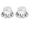 2PCS Rear Wheel Axle Covers Kit Chrome Plated Prevent Rust for Most Trucks Trailers Vehicles with 33mm Flange Lug Nuts