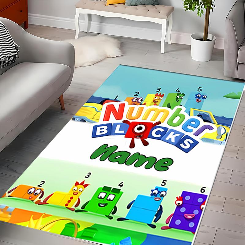 Benutzerdefinierter Personalisierung Numberblocks Teppich - Perfekt für Küche, Bad, Waschküche Dekor Große Größe Verfügbar, Geschenk Alle Jahreszeiten
