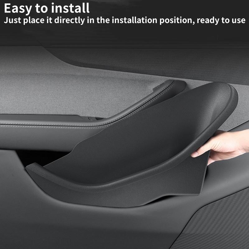 For Tesla Model Y Juniper / Launch 2025 Door Side Storage Box Full-Cover Front Rear Door Interior Storage Tray Car Accessories