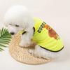 Spring  Dog Vest Thin Breathable Puppy Clothes Cute Bear Printed Cat T-shirt Sleeveless Chihuahua Pullover Pet Supplies