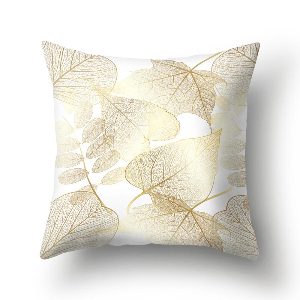 Golden Geometric Puzzle Array Pillow Car Pillow Long Pillow Cushion