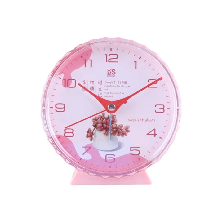 

Mute Alarm Clock Battery Operated Student Desk Clock for Bedroom Home Decors рожевий
