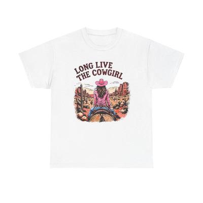 Long Live The Cowgirl T Shirt Womens Vintage Retro Cotton