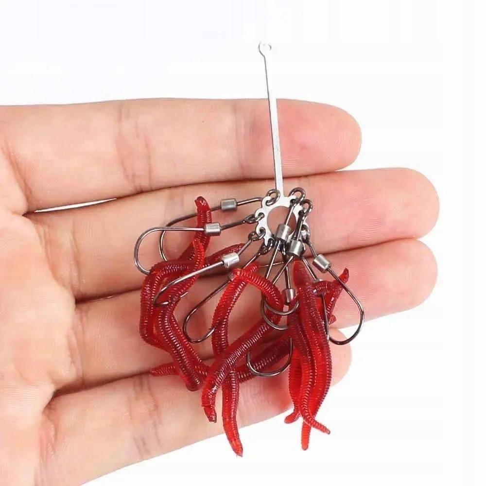 Vermi Artificiali Lombrico Rosso Dendrobena Fango 3,5 Cm 100X
