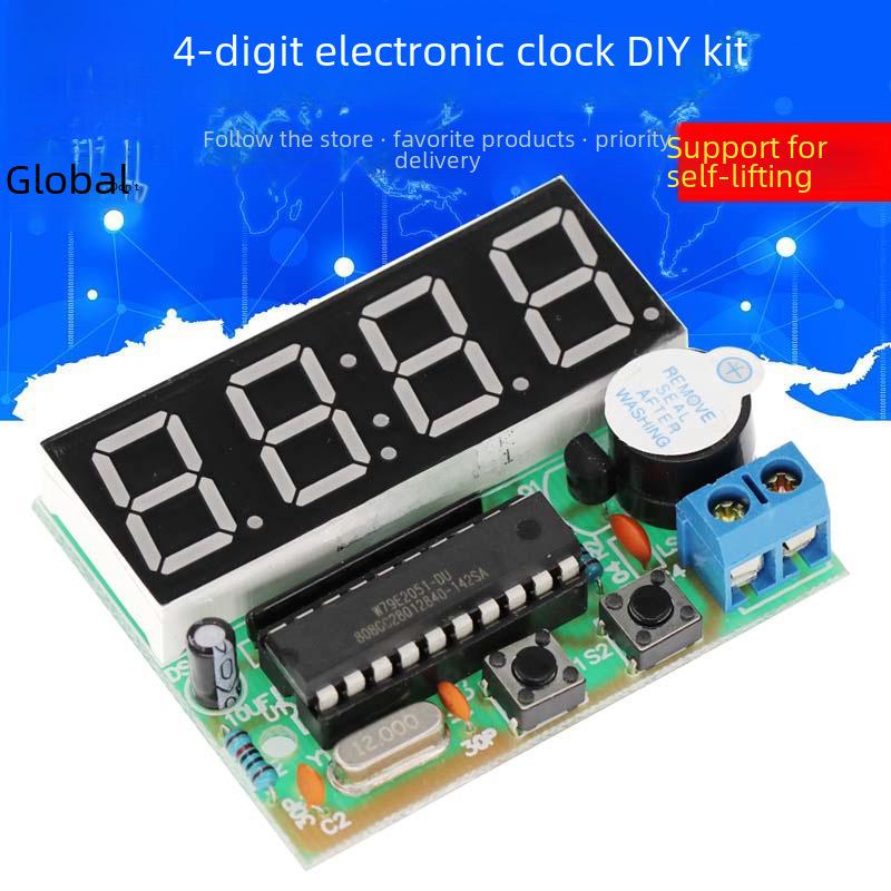 

4-Digit Digital Clock DIY Kit with Microcontroller