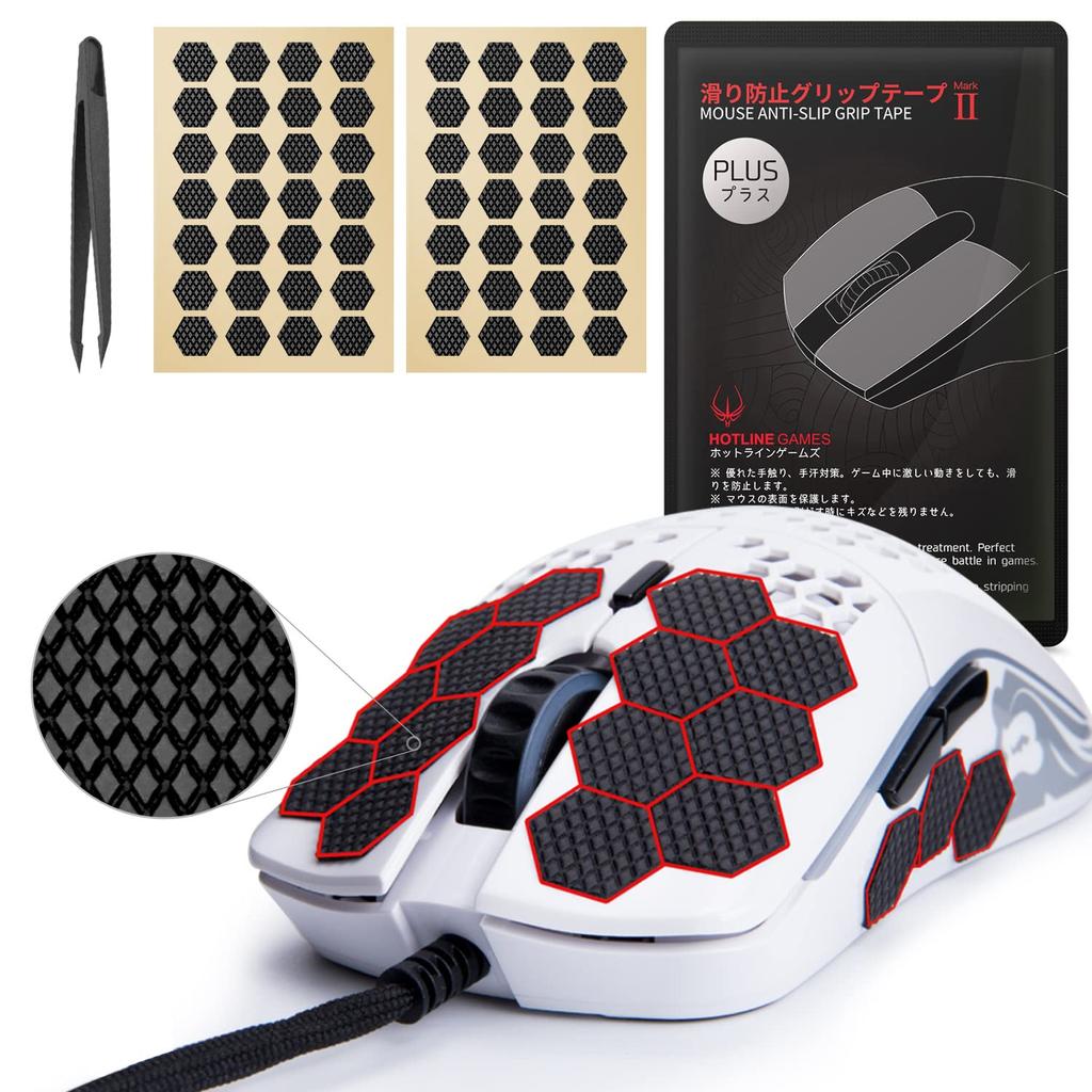 Hotline Games PLUS Mouse Grip DIY Hexagonal Tape for Gaming Enhanced Grip Excellent Pack of 1 Japanese Distributor 2.0 Tape, Anti-Slip Mice, &