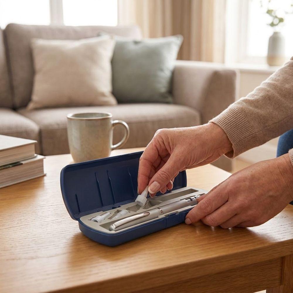 Universal Insulin Pen Storage Box Dust-Proof Wear-resistant Insulin Injection Pen Case Hard Shell Waterproof