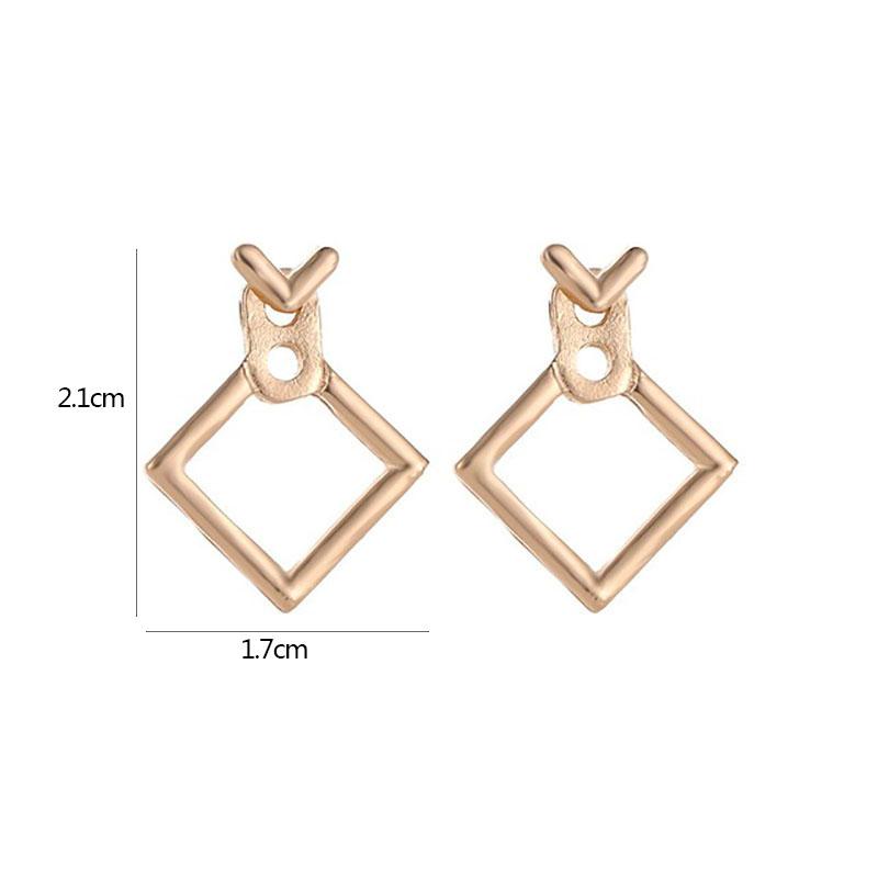 New Square Long Hanging Earrings for Women Colorful Enamel Geometric Statement Dangle Earrings Girls Drop Earrings pendientes