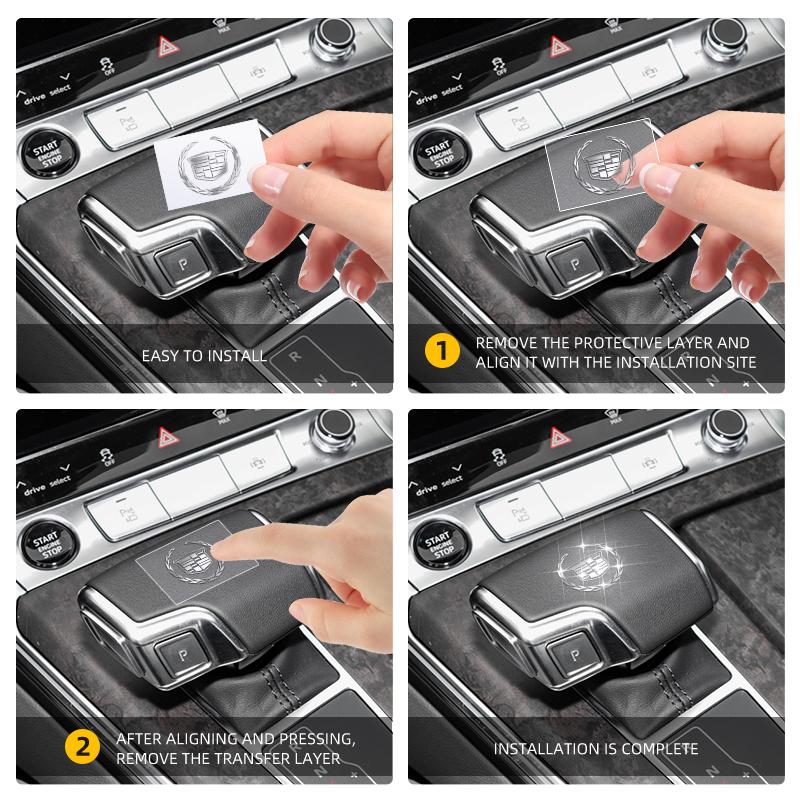 2/5/10 Stück Auto Logo 3D Metallaufkleber Dekorative Zubehörteile für Cadillac ATS BLS CT4 CT6 CTS ESCALADE STS XLR XT4 XT5 XTS SLS