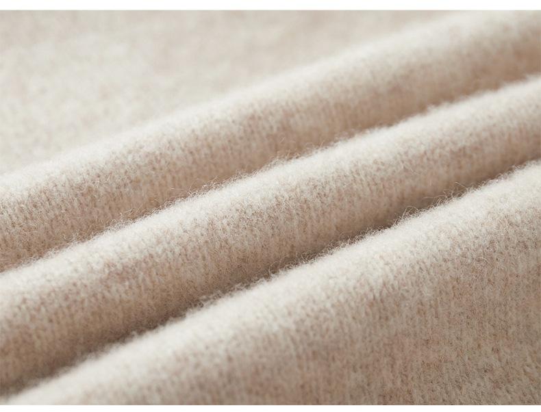 Men's Thick Warm Knit Wool Hoodie - Casual Loose-Fit Sweater for Autumn & Winter
