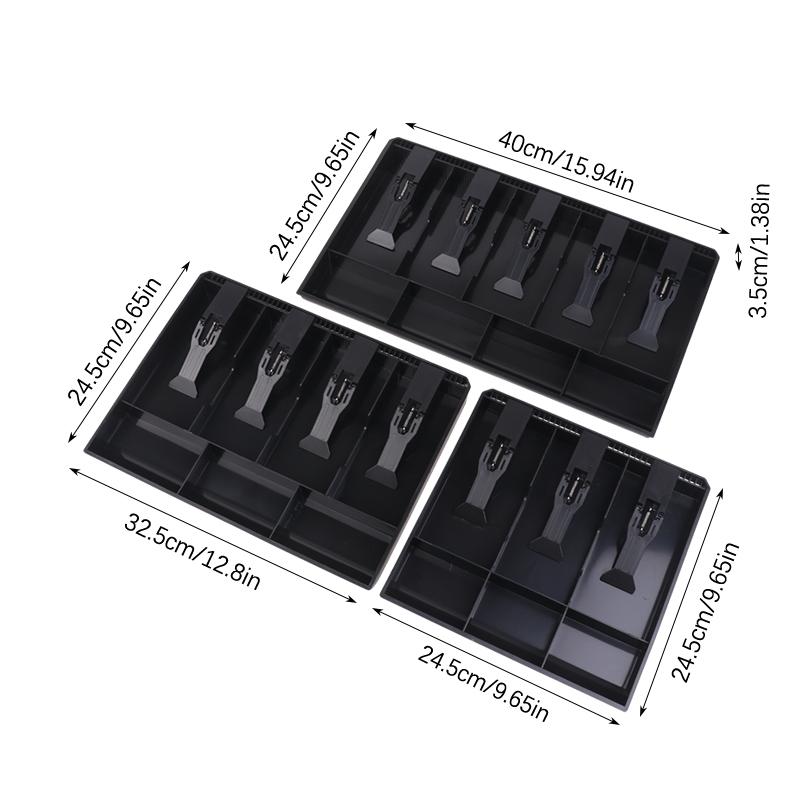 2 Adet Yazar Kasa Klipsi Veya 3/4/5 Bölmeli 1 Adet Yazar Kasa Para Saklama Çekmecesi İçin Yazar Kasa Çekmecesi Eklenti Tepsisi