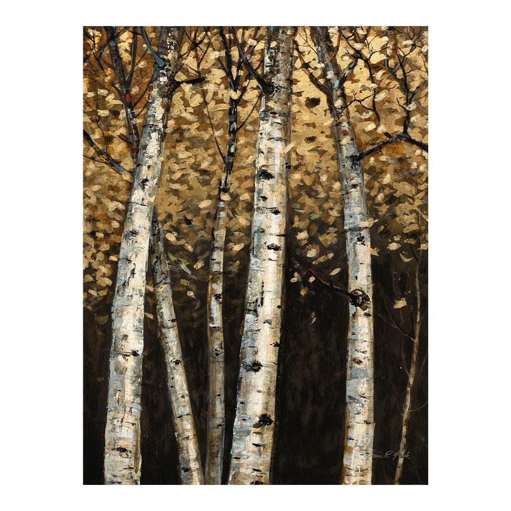 

Осенний романтический пейзаж картина Красивый березовый лес Осенний пейзаж Современное украшение для дома Спальни Офиса 20x30cm