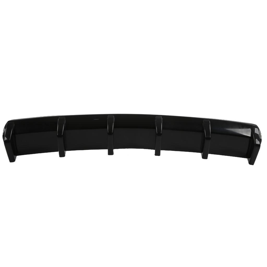 Rear Bumper Diffuser Fin Spoiler Chassis Splitter Glossy Black Aerodynamic Accessory Universal for Car