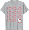 Sanrio 2026 Summer Comic Form Hello Kitty Image 100 Cotton Printed Casual Tshirt Adult Children Parentchild Top Homewear Y2k