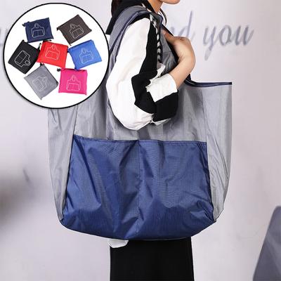 Yeni Büyük Katlanabilir Alışveriş Çantası Büyük Kapasiteli Taşınabilir Yeniden Kullanılabilir Su Geçirmez Bakkal Moda Omuz El Çantaları Seyahat için