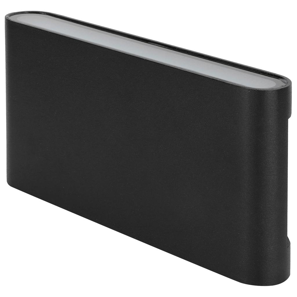 LED Vegglampe 12W COB Aluminium Utendørs Hagelysarmatur IP65 Vanntett AC85-265V(Svart skall