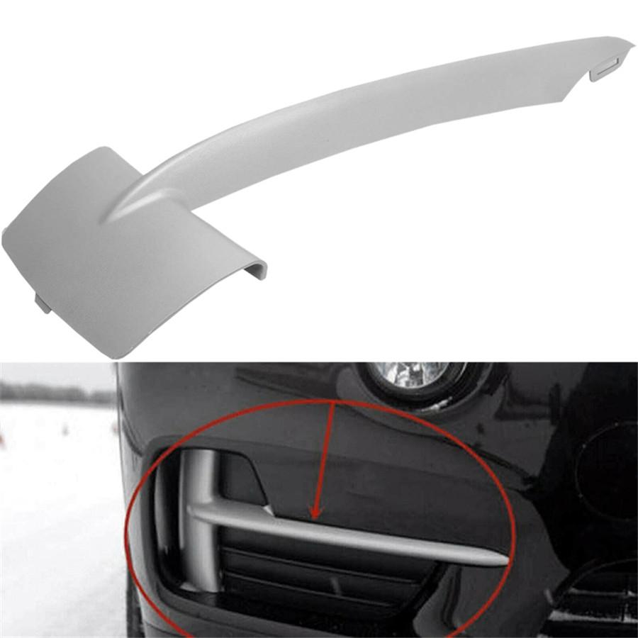 2x Front Bumper Grill Grille Trim For 2014-2017 BMW X5 F15 Molding Silver ABS