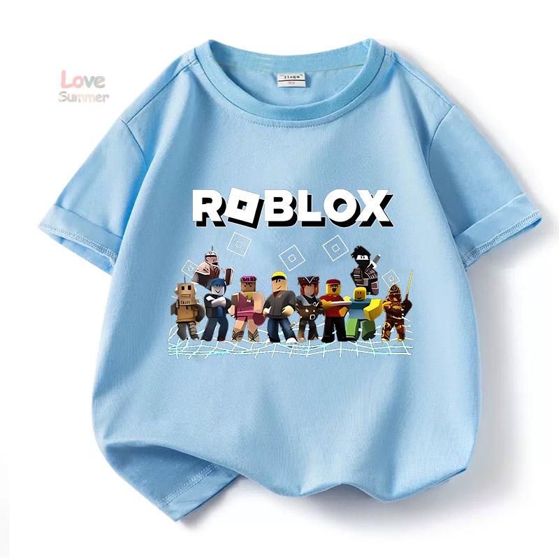 Pojkar Spel Robloxing barn T-shirt Sport Bomulls-T-shirt Barn Tecknad unisex Kortärmad Vardaglig Street Harajuku Kläder