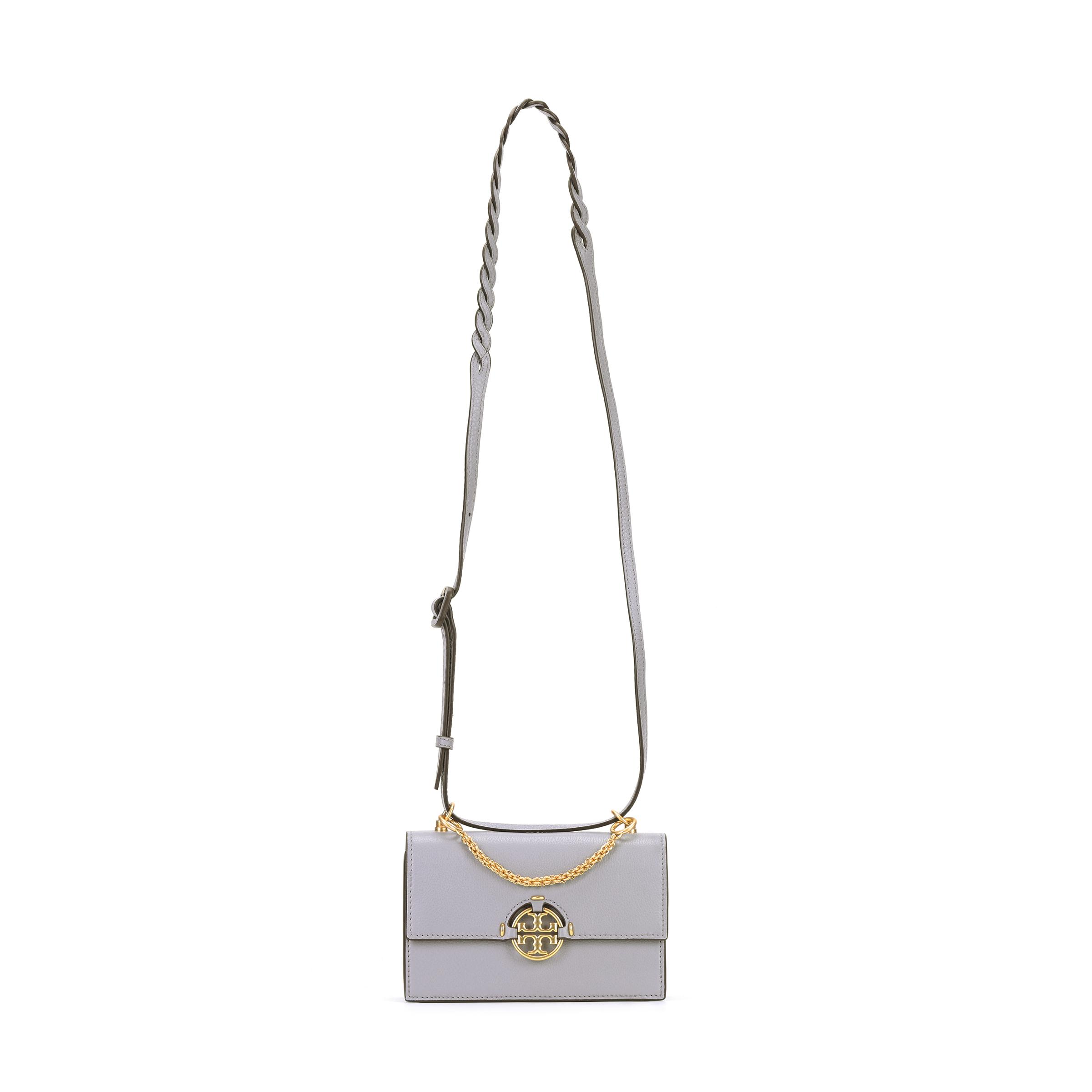 Tory Burch Miller Woven Leather Accordion Bag Women handbags Cloud-Blue 80532-023 Basic Set BagDust Bag 31190₽