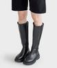 FLORIDA STUDIO Cornwall Side Banding Chunky Sole Long Boots Black Fl1826