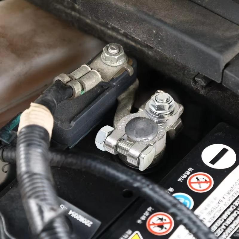2pcs/set Battery Terminal Clamp Zinc Alloy Positive & Negative Pole Auto Car Screw Connector Car Battery Terminal Clamp