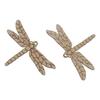 30pcs Dragonfly Shaped Wooden Dragonfly Cutouts Wooden Color about 9.7*6cm Unfinished Wood Slices Plywood Material