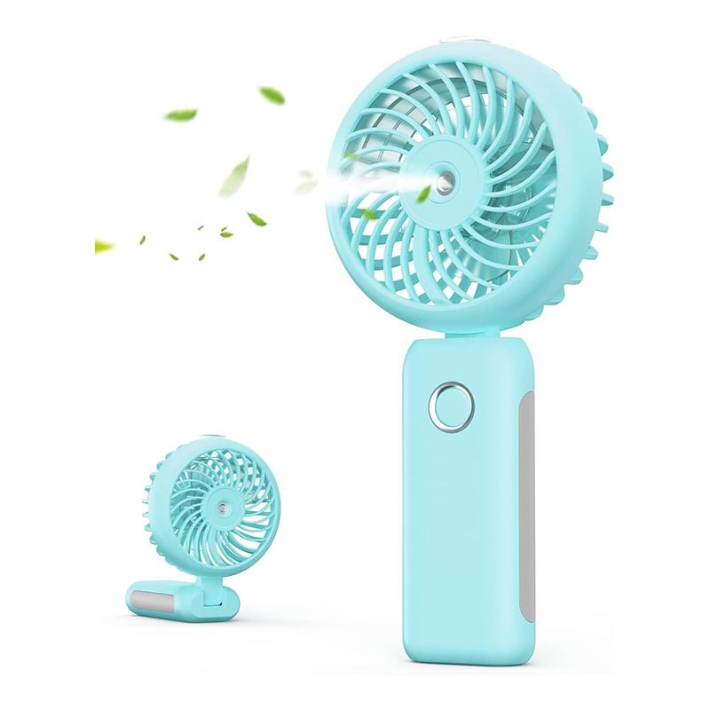 

Портативный ручной вентилятор для запотевания, 4000 мАч, USB перезаряжаемый персональный складной вентилятор Mister, вентилятор для распыления водяного тумана для путешествий на открытом воздухе CHINA небесно-голубой
