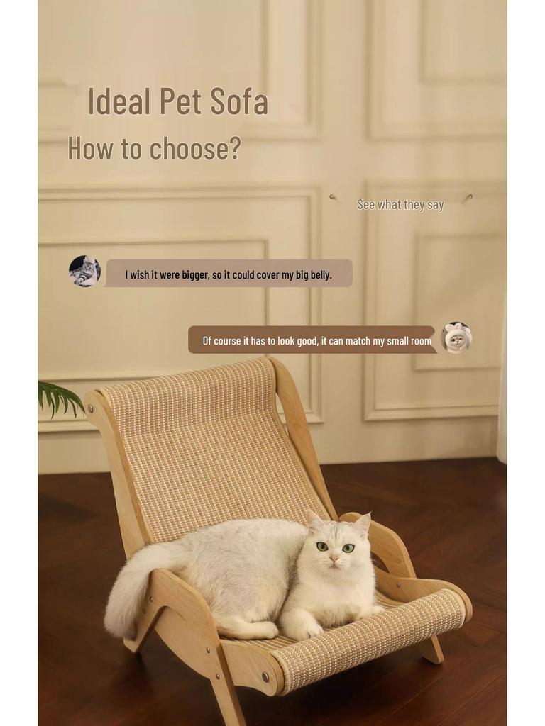 Sisal Cat Scratcher & Bed: Durable, Shed-Free Toy & Claw Board for Cats