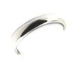Half-Ring Silver Wedding Band 3 Mm