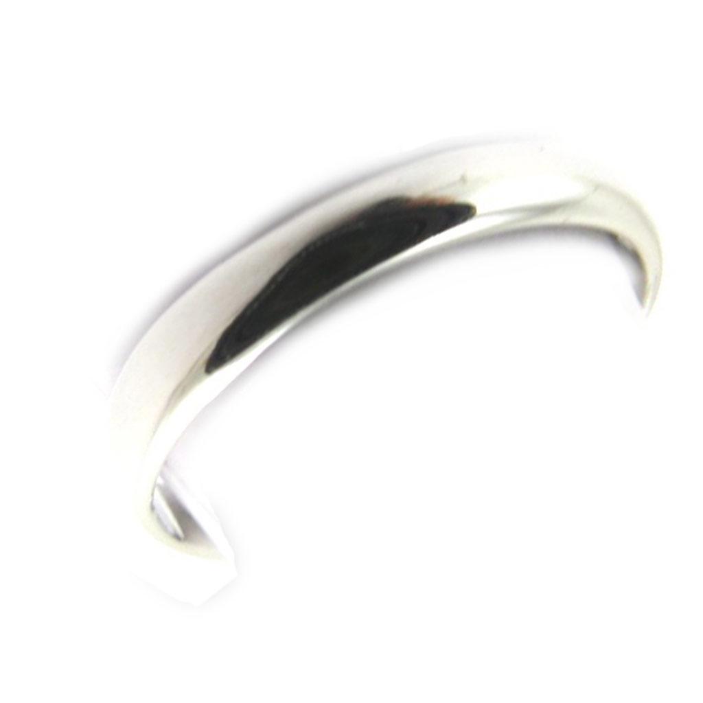 Half-Ring Silver Wedding Band 3 Mm
