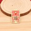Handmade Red Oil Tian Guan Ci Fu Pendant Keychain Amulet for Car & Phone