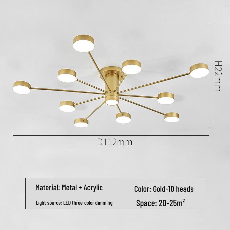 Nordic LED Ceiling Light: Modern Minimalist Design for Bedrooms & Living Rooms