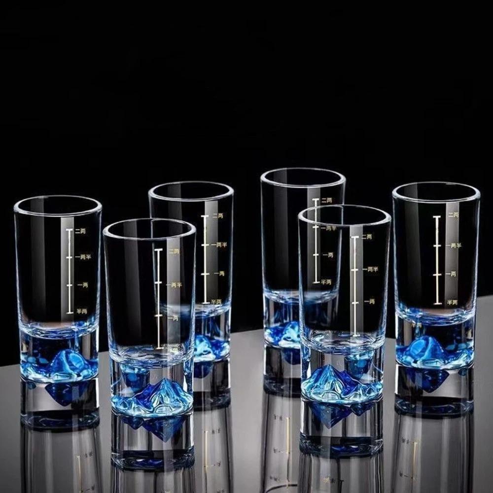 6 PCS/SET Transparent Shot Glass With Scales Liquor Glass Drink Cup Wine Dispenser Gift Giving