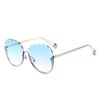 New European-American Trend Rimless Edge-Cut Large Frame Ladies Sunglasses 8913