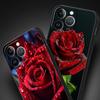 Krásné pouzdro na telefon s květy červené růže pro iPhone Samsung Galaxy Redmi Xiaomi Oppo OnePlus Note SA 7 8 9 10 11 12 13 14 20 21 22 23 53 54 Pro Ultra