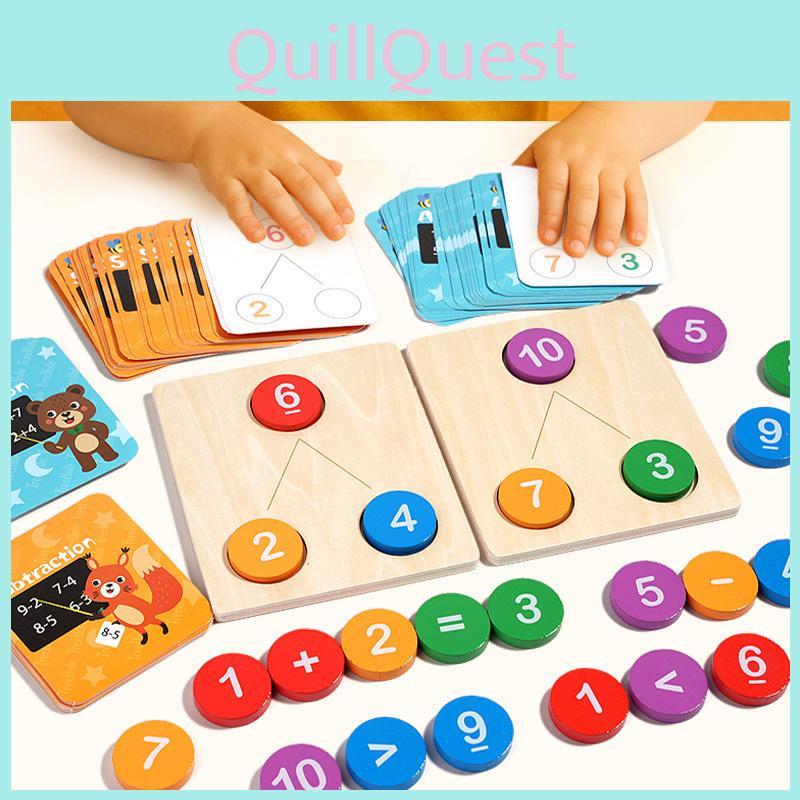 Wooden Math Addition Subtraction Teaching Toy For Kids Educational Learning Game