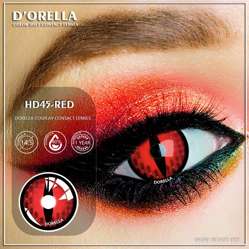 D'ORELLA Contact Lenses 1 Pair(2pcs)  AYY Series Eye Cosmetic Colorful Contactlen Cosplay Anime Contacts Crazy Lens