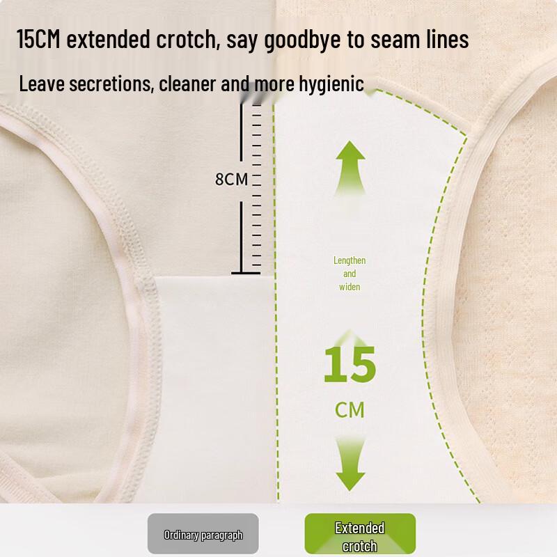 FitonTon Women's Cotton Mid-Waist Briefs 3-Pack