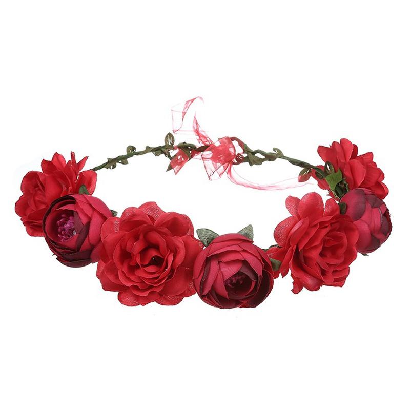 Flower Headband Head Garland Hair Band Crown Wreath Festival Boho Hippy Wedding