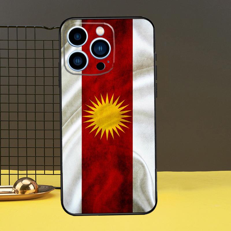 Yazidis Flag Phone Case For iPhone 13 12 14 11 15 Pro Max Plus Mini 7 8 SE 2020 2022 X XR XS Max Cover