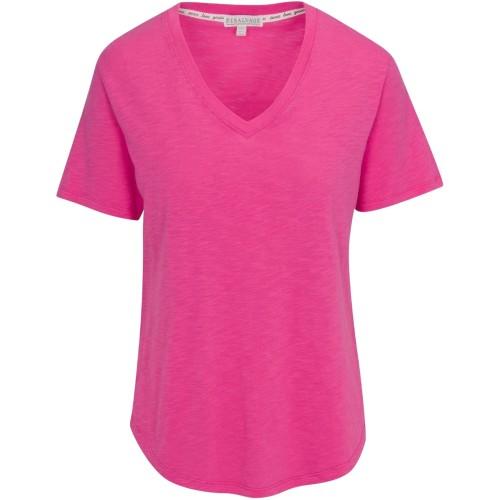 PJ Salvage Womens/Ladies Slub V Neck Short-Sleeved T-Shirt