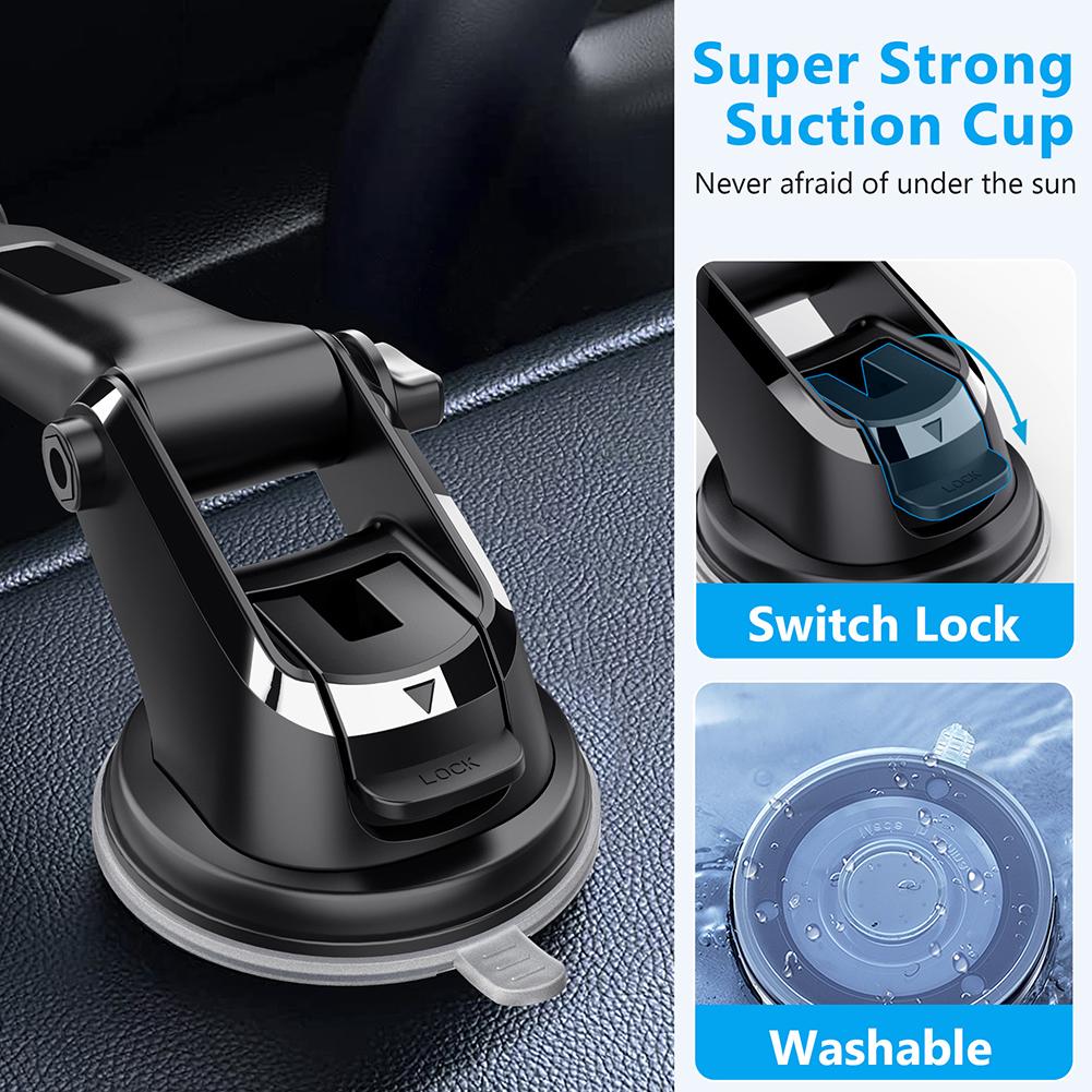 Car Phone Holder Mount Suction Cup Car Mount Phone Holder Multifunctional GPS-Mobile Cell Support for Most Type Cars