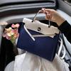 bag large capacity women's big bag 2025 new shoulder tote bag crossbody canvas bag premium sense portable Kelly bag