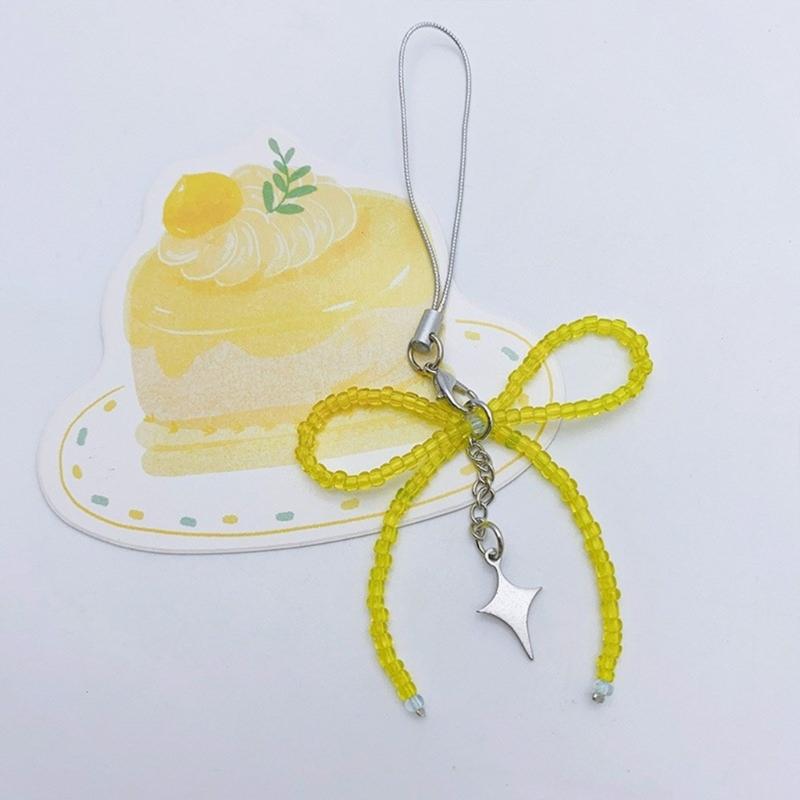 Unique Bowknot Pendant Phonechain Trendy Keychain Accessory  Simple Portable Phone Decoration for Bags and Cameras