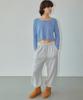 WOVEMENT Pony Ribbon Knit Top Light Blue Wbdfnt002Lb