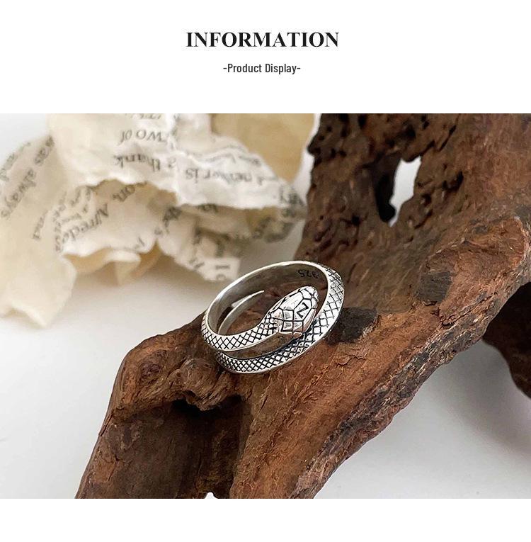 Yinruitai S925 Silver Snake Wrap Ring: Exquisite, Luxurious, and Unique Design for Women